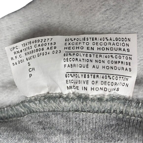 Champions S Grey Pullover Hoodie Kangaroo Pocket Athletic Sweatshirt Spellout - Picture 10 of 13